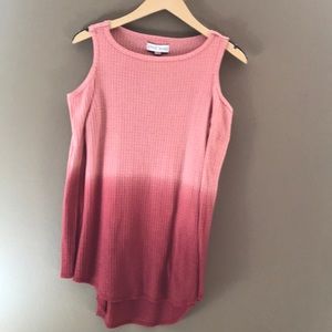 Knox Rose cold shoulder waffle knit top